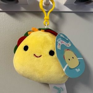 Tex the taco squishmallow keychain